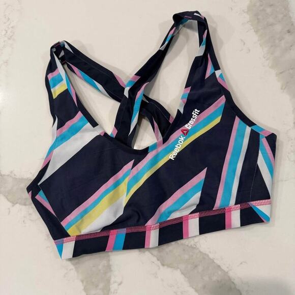 Reebok Other - Reebok Reversible CrossFit Play-Dry Performance Sports Bra Womens Small Blue Gym